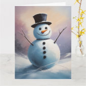 雪の日の夢のカード カード (黄色い花)