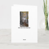 雪の日の挨拶状 カード (裏面)