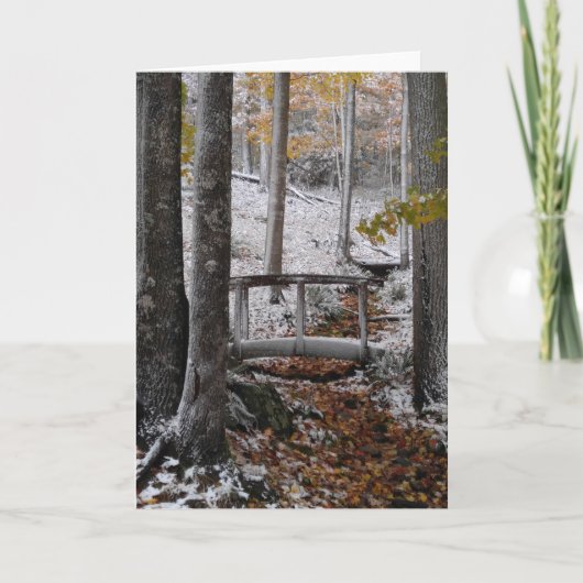 雪の日の挨拶状 カード (正面)