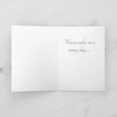 雪の日の温かい願い カード (内部)