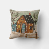 雪の日の装飾用クッション(3サイズ) クッション (裏面)