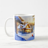 雪の日の(鳥)ショウジョウコウカンチョウ コーヒーマグカップ (左)