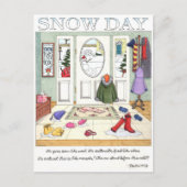 雪の日はがき感動的 ポストカード (正面)