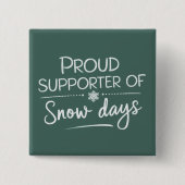 雪の日を応援する先生のクリスマス 缶バッジ (正面)