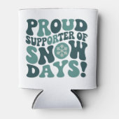 雪の日を応援する先生 クリスマス 缶クーラー (正面)