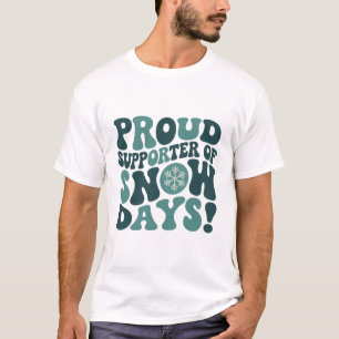雪の日を応援する先生 クリスマス Tシャツ
