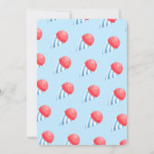 雪の日を涼しくしよう！ スノーコーン キッズ バースデー 招待状 (裏面)