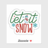 雪の日を祝うクリスマスステッカー シール (シート)