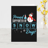 雪の日を誇りに思う化学教師クリスを支援する カード (黄色い花)