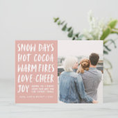 雪の日クリスマスウィッシュリストクリスマスフォトカード シーズンカード (スタンド正面)