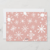 雪の日クリスマスウィッシュリストクリスマスフォトカード シーズンカード (裏面)