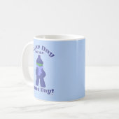 雪の日ゲーマー冬の寒い簡易おもしろい時間 コーヒーマグカップ (正面左)