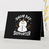 雪の日サポーター スノーフレーク 面白い先生 クリスマス カード (黄色い花)