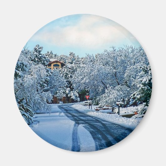 雪の日セドナ磁石 マグネット (正面)