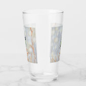 雪の日ハミングバ絵画ードグラス タンブラーグラス (右)