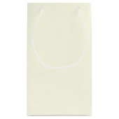雪の日ホリデー無地のクリーム スモールペーパーバッグ (裏面)