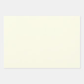 雪の日ホリデー無地のクリーム ラッピングペーパーシート (正面3)