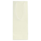 雪の日ホリデー無地のクリーム ワインギフトバッグ (裏面)