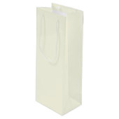 雪の日ホリデー無地のクリーム ワインギフトバッグ (正面アングル)