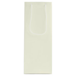 雪の日ホリデー無地のクリーム ワインギフトバッグ