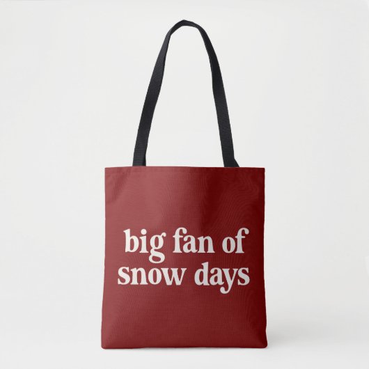 雪の日大好き！楽しい冬休みの先生デザイン トートバッグ (正面)