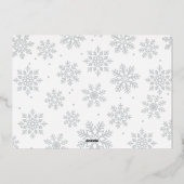 雪の日挫折したフォトカード 箔シーズンカード (裏面)