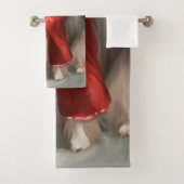 雪の日本のクリスマスに愛犬 バスタオルセット (インサイチュ)