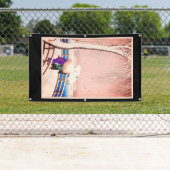 雪の日本の木のブロックのカップルプリントバナー 横断幕 (インサイチュ)