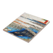 雪の日本橋、広重Snowy Nihonbashi、Hiroshige、Ukiyo-e タイル (側面)