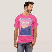 雪の日没がアクティブ Tシャツ (正面フル)