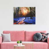 雪の日没2010 キャンバスプリント (インサイチュ (リビング))