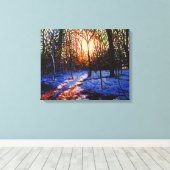 雪の日没2010 キャンバスプリント (インサイチュ (ウッドフロア))