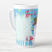 雪の日熱い飲み物 カフェラテマグ (左アングル)