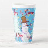 雪の日熱い飲み物 カフェラテマグ (正面)