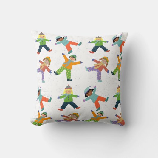 雪の日 クッション (正面)