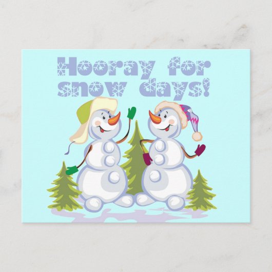 雪の日! シーズンポストカード (正面)