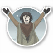 雪の日 シール (正面)