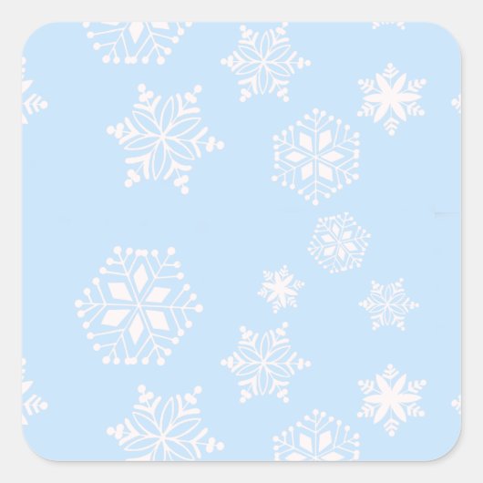 雪の日 スクエアシール (正面)