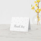 雪の日!スノーフレーク折り畳み感謝 カード (黄色い花)