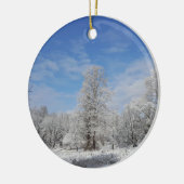 雪の日 セラミックオーナメント (左)