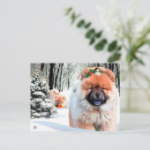 雪の日 チョウのホリデー ポストカード (スタンド正面)