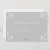 雪の日 ハッピー ニュー イヤー フォト カード (裏面)