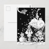 雪の日 ポストカード (正面/裏面)