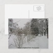 雪の日 ポストカード (正面/裏面)