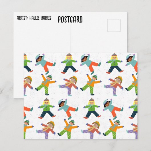 雪の日 ポストカード (正面/裏面)