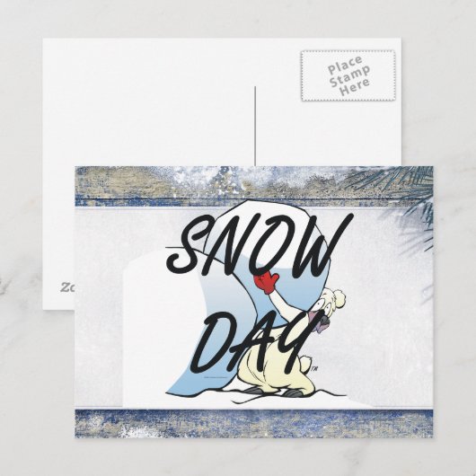 雪の日 ポストカード (正面/裏面)