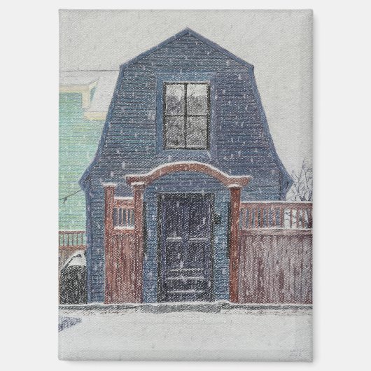 雪の日 マグネット (正面)