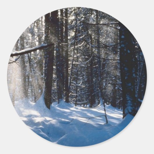 雪の日 ラウンドシール (正面)