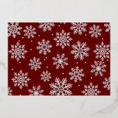 雪の日 失敗した プレスされた フォトカード 箔シーズンカード (裏面)