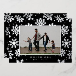 雪の日 失敗した プレスされた フォトカード 箔シーズンカード